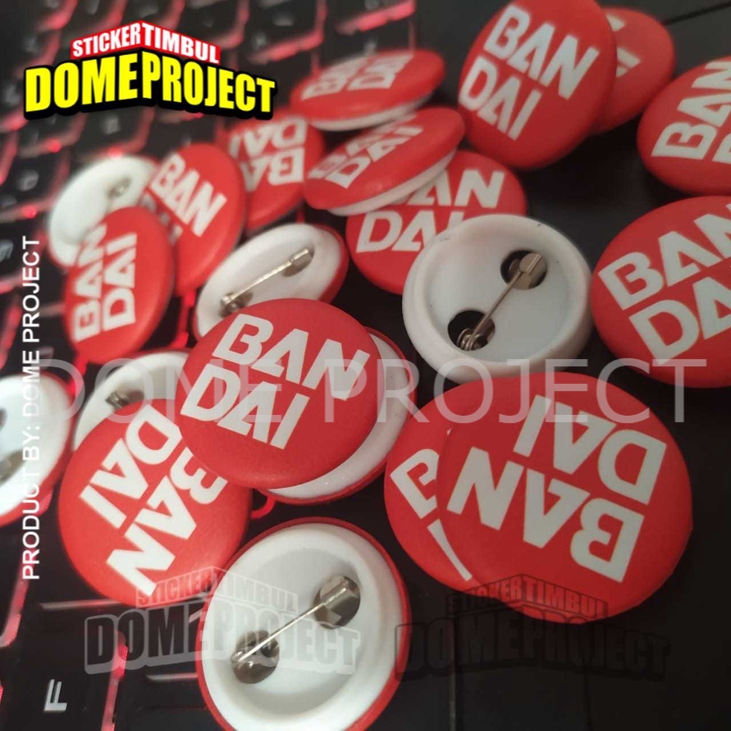 BANDAI PIN PENITI 25MM BUTTON PIN AKSESORIES ROMPI AKSESORIES TAS