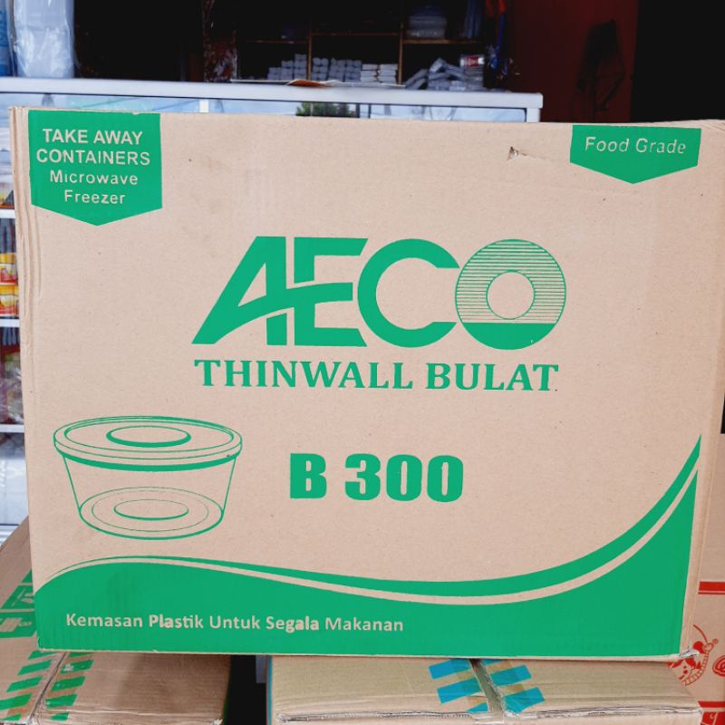 thinwall bulat aeco 300ml bawah datar