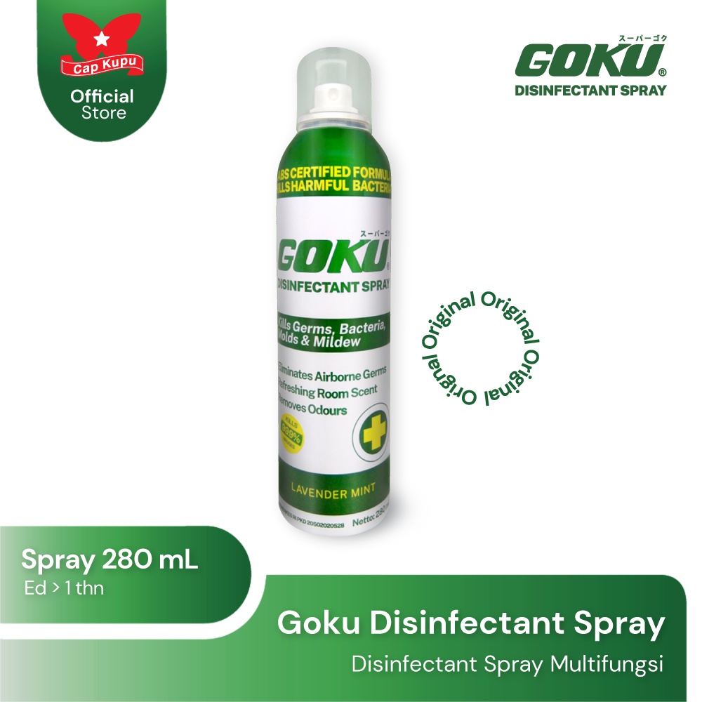 Goku Disinfectant Spray 280ml - Lavender Mint - Cap Kupu