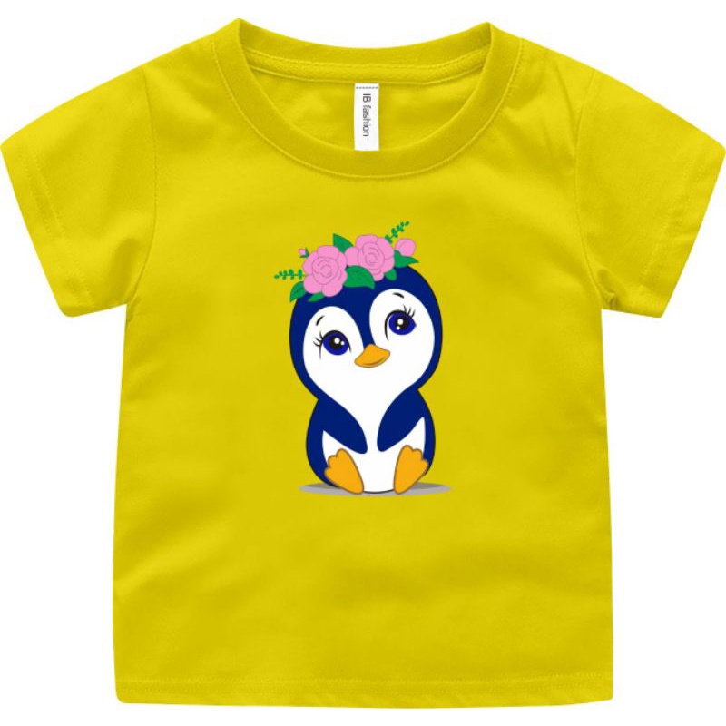 ((IB))KAOS ANAK2 UNISEX/PINGUIN DIGITAL SABLON