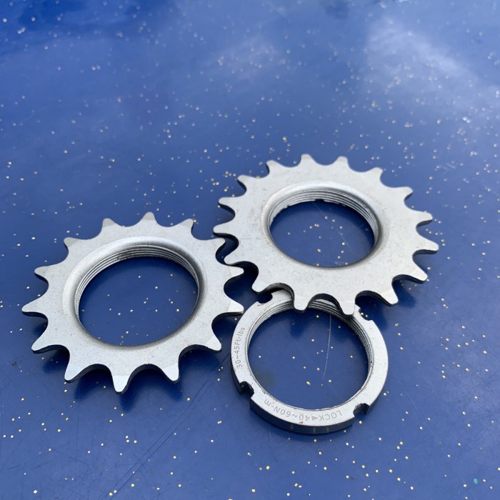 COG 14T /15T STAINLESS STEEL DENGAN LOCKRING FIXIE FIXED GEAR