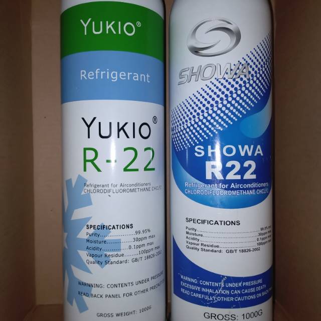 Freon Showa R22 Kaleng Refrigerant Showa Yukio Freon Ac R 22 Kaleng R22 1 Kg Indonesia