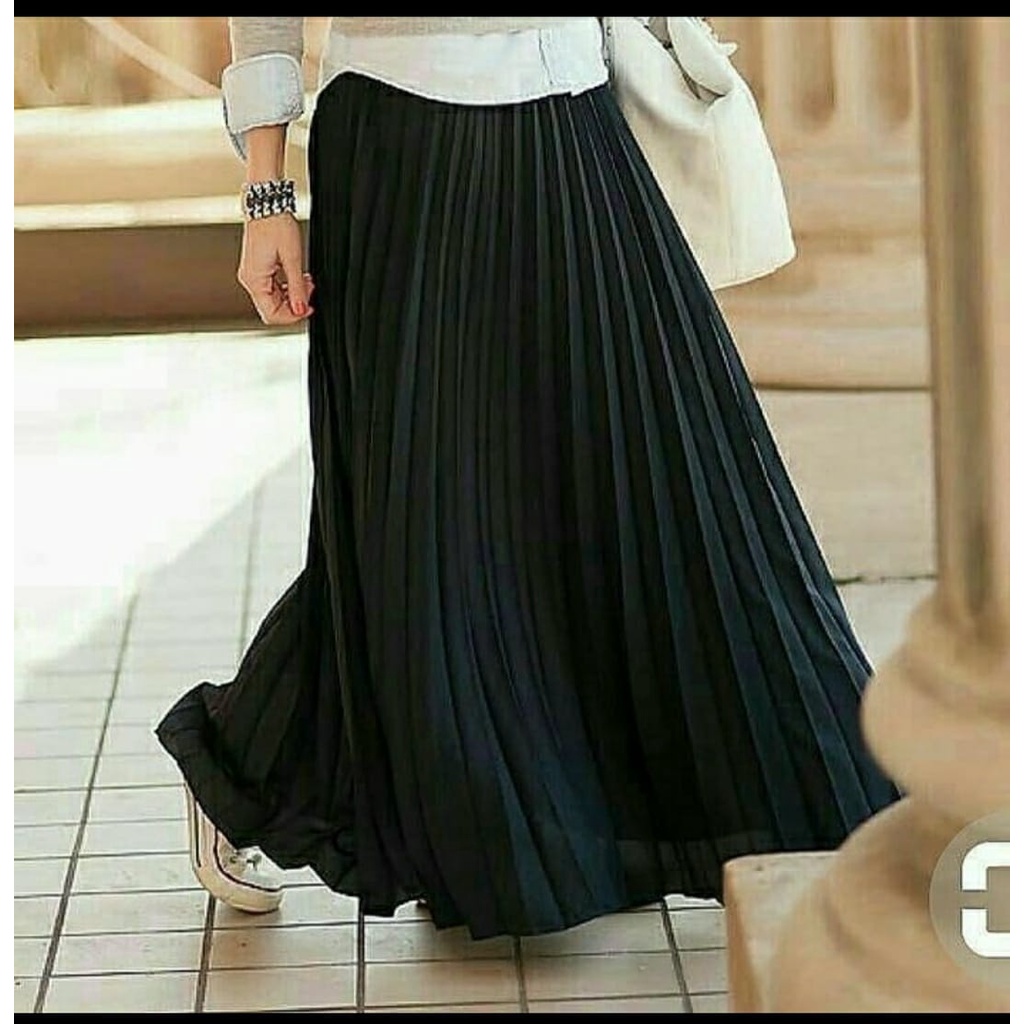 Rok / Bawahan Plisket Premium Ori