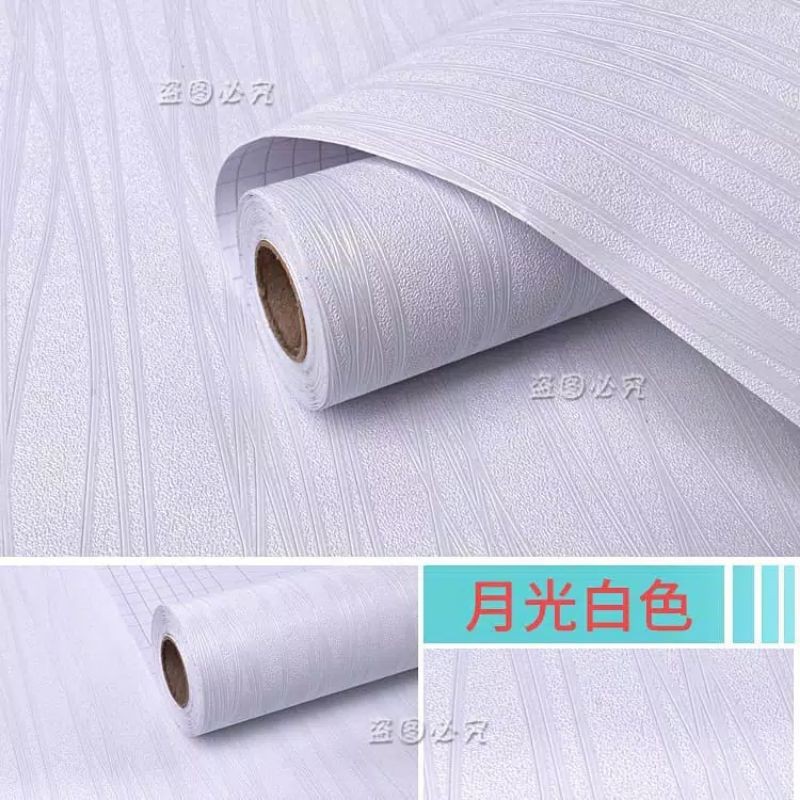 Wallpaper Dinding Putih Polos - Warna Putih Polos - Walpaper Dinding Kamar Putih Polos - 10M - Tembo