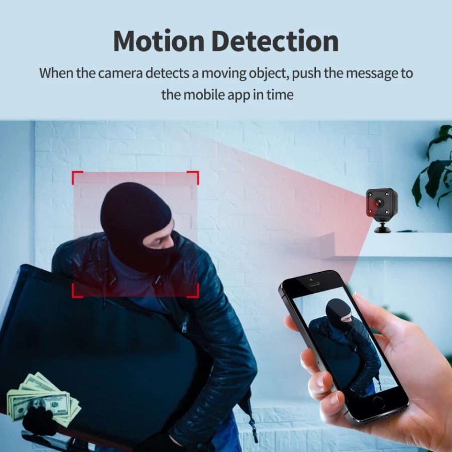 Camera Mini Tersembunyi Kamera Kecil Tanpa Kabel CCTV Wifi Pengintai Mini Jarak Jauh Tanpa Kabel SPY Cam Hidden Camera JS106