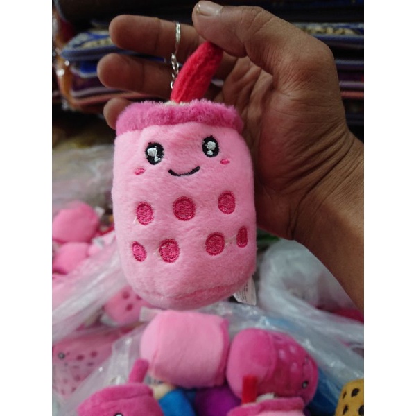 Gantungan Kunci Boneka Boba Unik 10 Cm-Pink