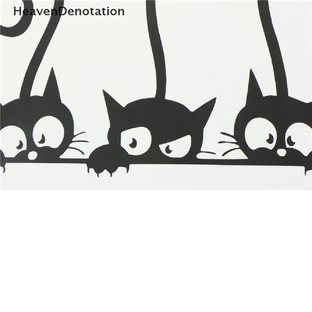 (Heavendenotation) Stiker Dinding Diy Gambar Kucing Hitam Untuk Dekorasi Kamar Anak