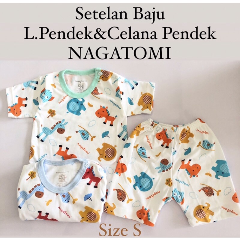 NAGATOMI Setelan Baju Celana & Lengan Pendek Anak Ukuran S