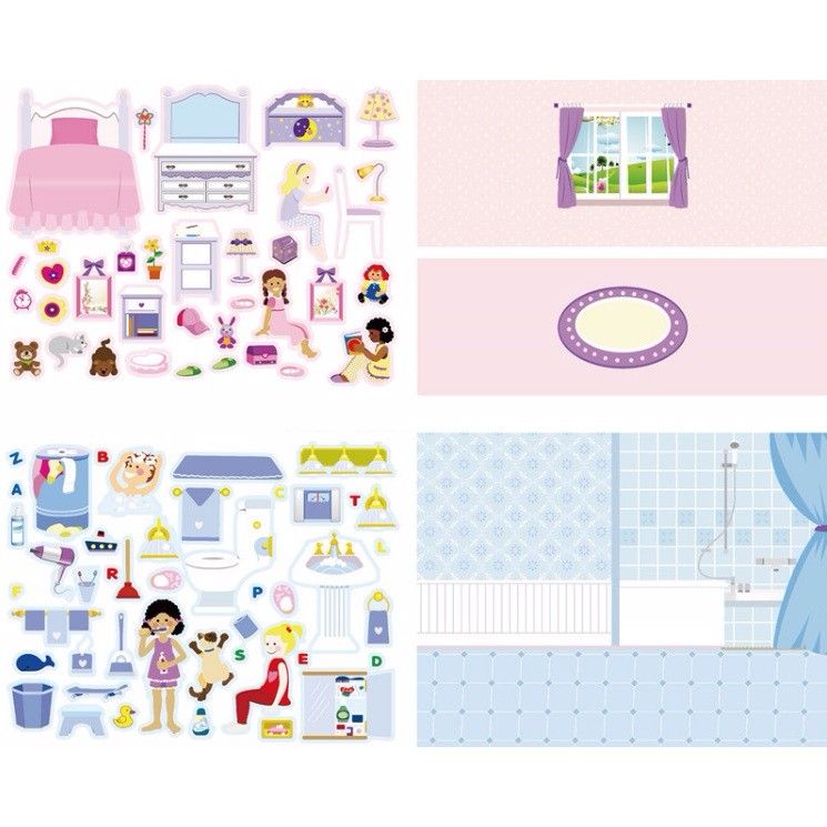 

#mainananakdanbayi PLAY HOUSE! REUSABLE STICKER PAD/STICKER BOOK MELISSA & DOUG lookalike B_1KM