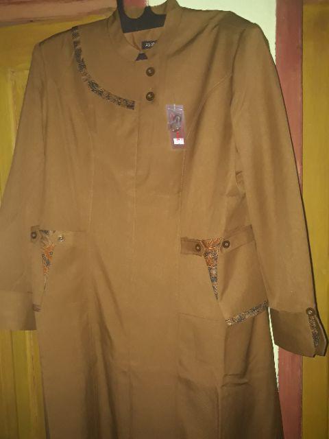 Gamis Kerja Pns/pemda Batik Tua