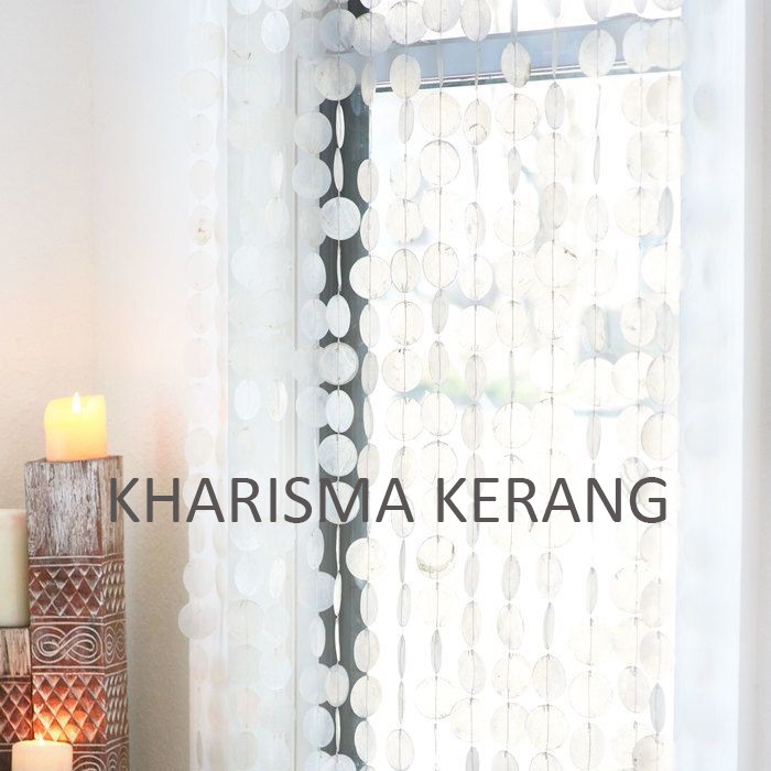 Korden Kerang Simping Natural Korden Pintu Korden Kerang Simping Tirai Kerang Capiz Shell Curtain