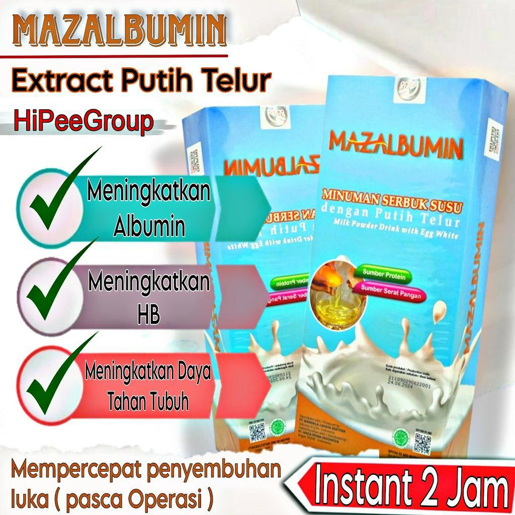 MAZALBUMIN MINUMAN SERBUK SUSU DENGAN KANDUNGAN PUTIH TELUR isi 9 sachet @ 30g