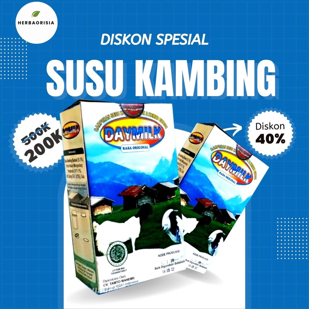 

Day milk susu kambing etawa asli original 20ribu/box - 200g x 10