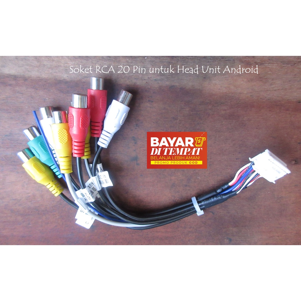 Soket RCA 20 pin untuk Head Unit Android
