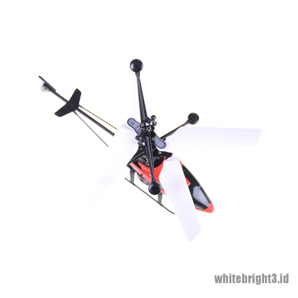 (white3) Rc Helikopter Induksi Infrared Dengan Lampu LED + Charger USB Untuk Anak