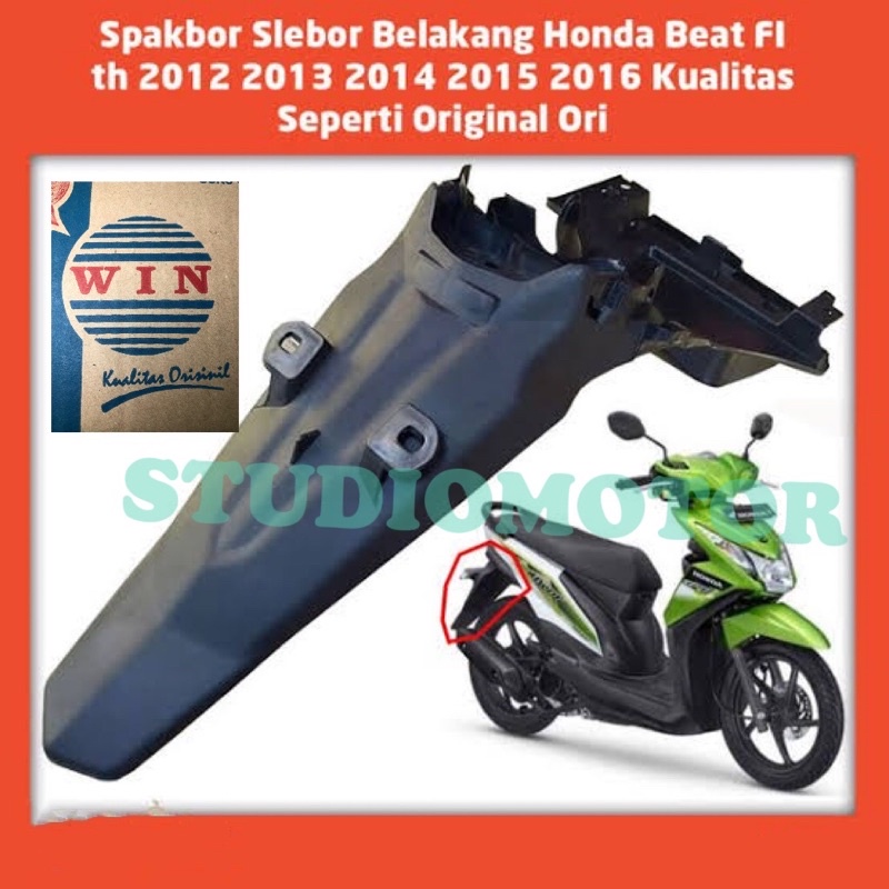 SPAKBOR BELAKANG Ekor REAR FENDER RR BEAT Fi / Beat fi ESP 2012 2013 2014 2016 8010B-K25-600 ORIGINAL AHM &amp; Merek WIN