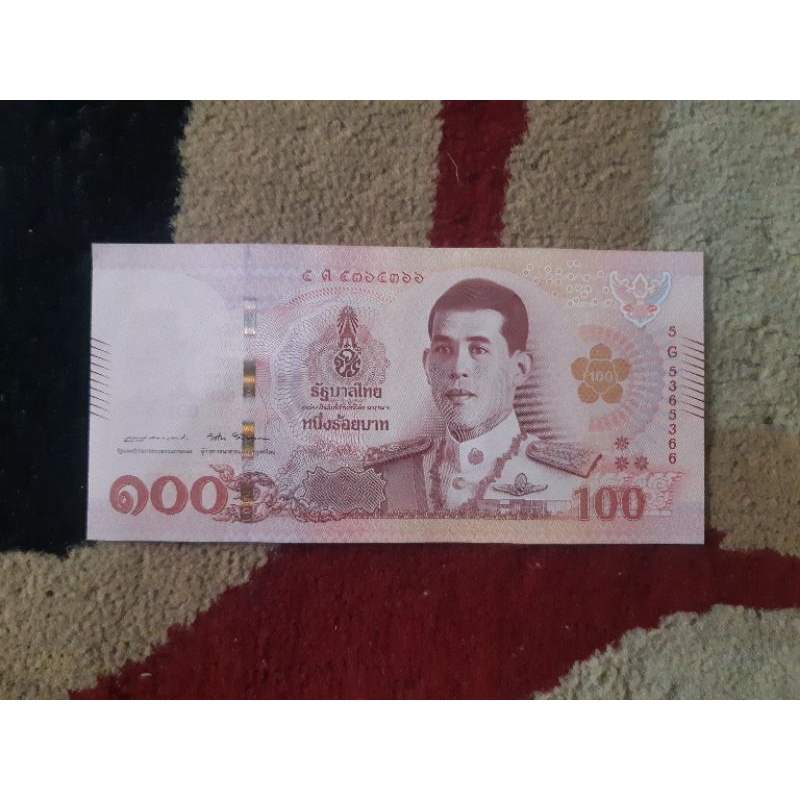 THB 100 BAHT THAILAND ASLI  BKN DOLLAR DOLAR AMERIKA USD EURO POUNDSTERLING WON RINGGIT RIYAL YEN YU