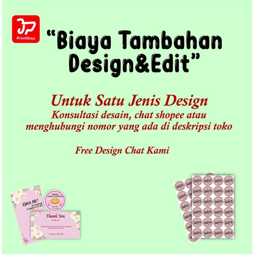 

TAMBAHAN BIAYA DESAIN
