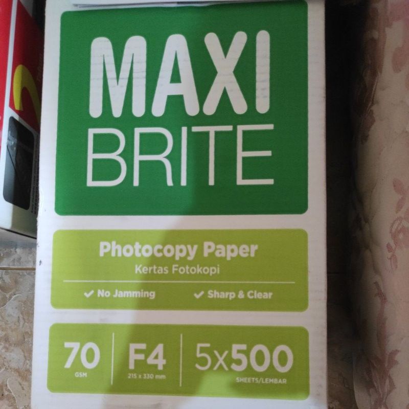 

kertas HVS MAXI BRITE F4 70 GSM