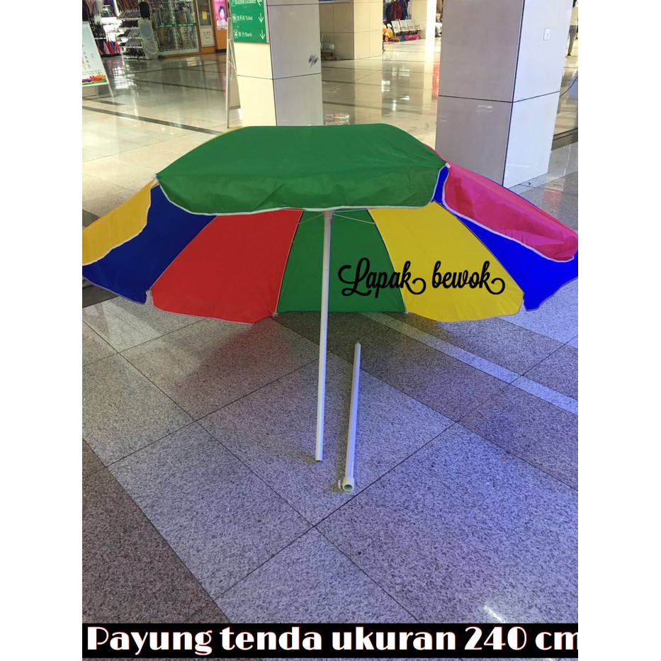 Payung tenda - Cafe - Pantai - Parasol warna Pelangi - Rainbow 240cm - MURAH