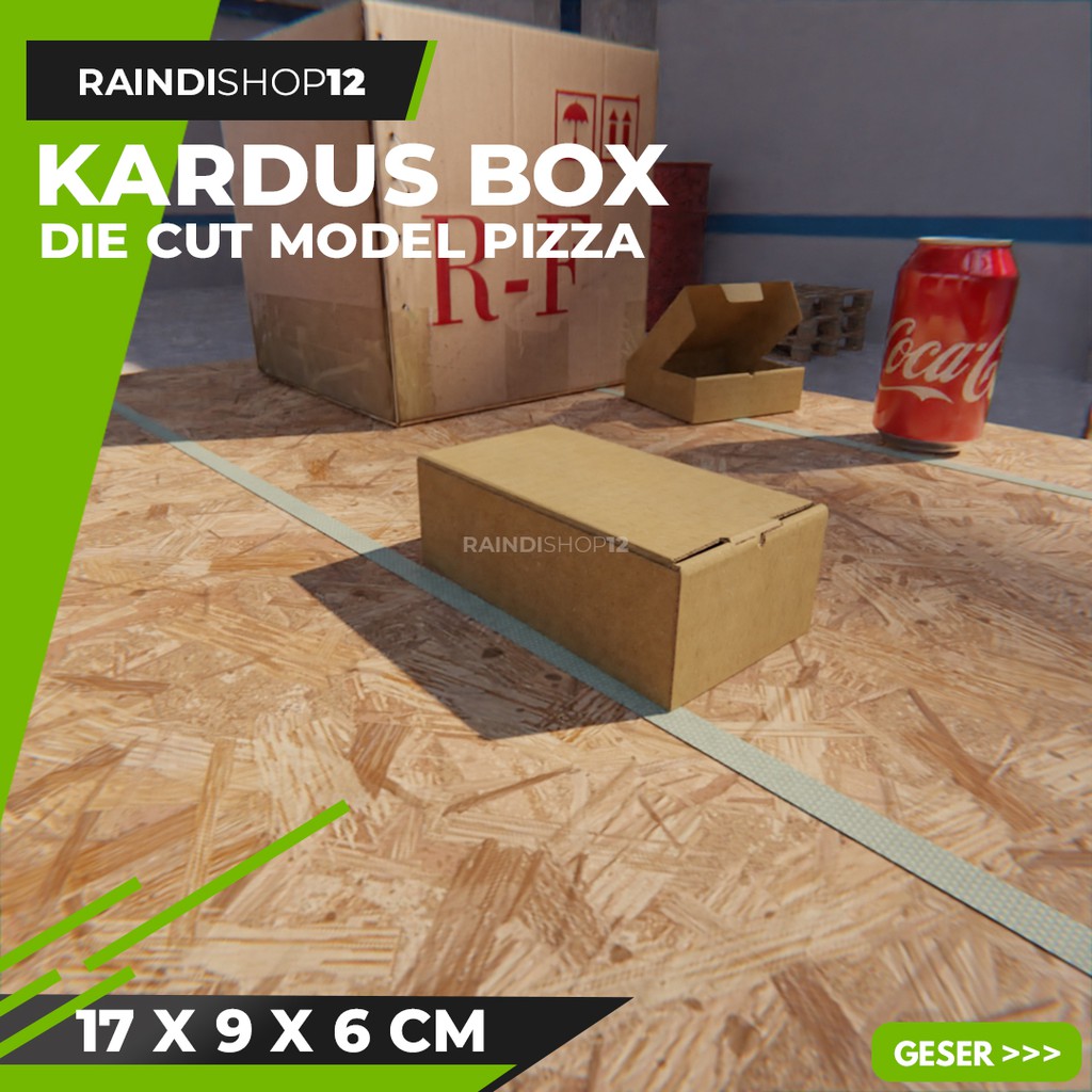 

BOX 17 X 9 X 6 CM KARDUS DIE CUT PIZZA KEMASAN PACKAGING KADO
