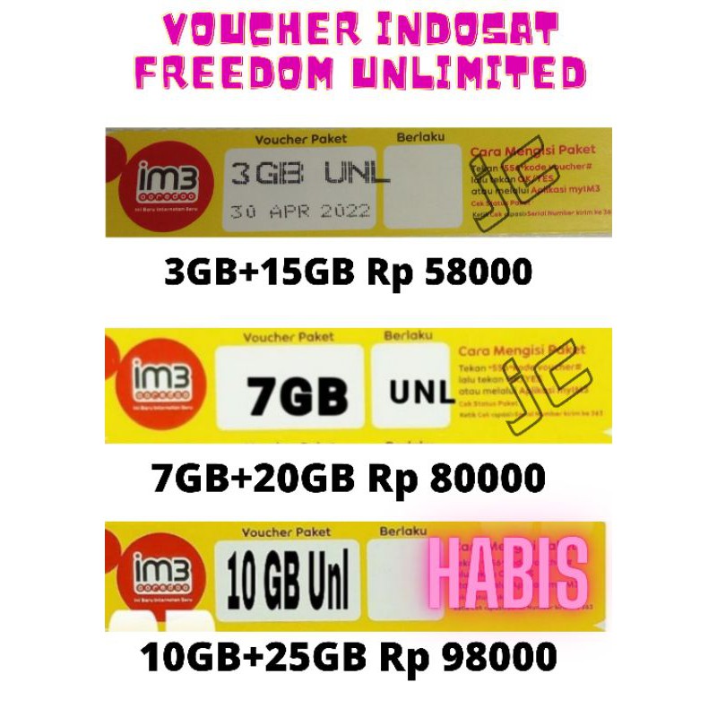 voucher Indosat unlimited