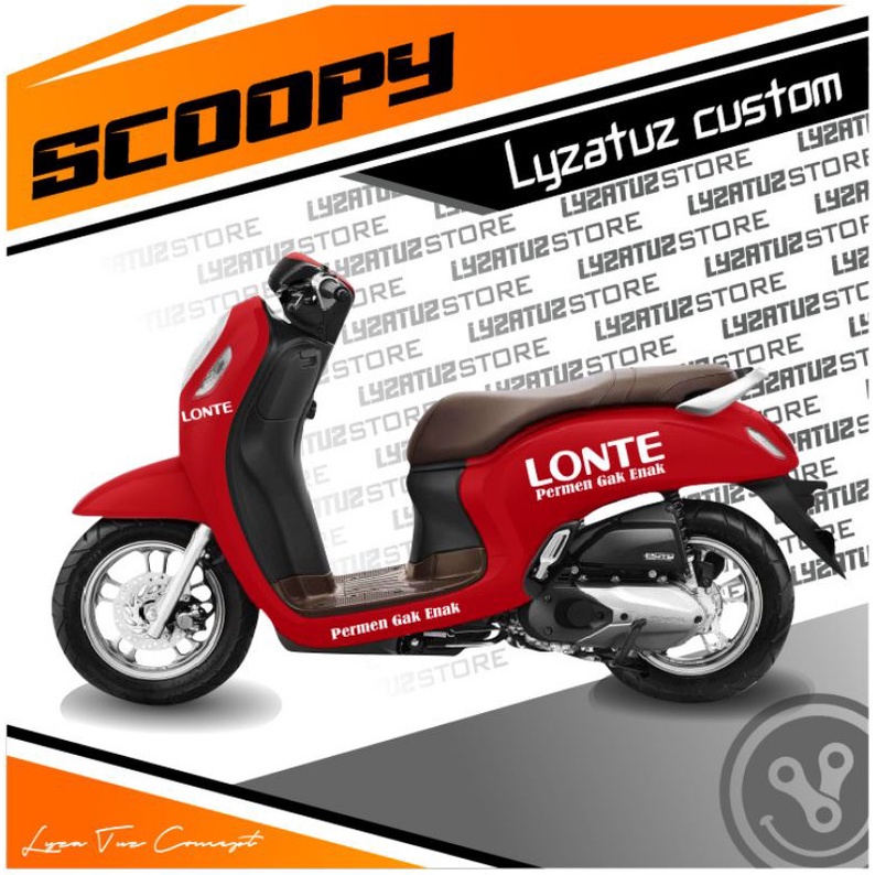 PROMO STIKER CUTTING SCOOPY LONTE CUSTOM TERMURAH TERLARIS