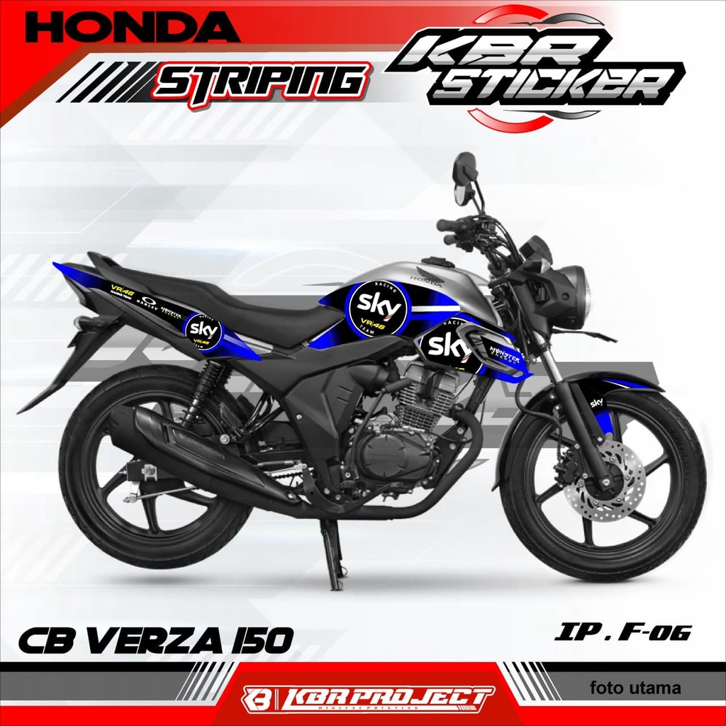 (COD) STIKER STRIPING CB VERZA 150 - STRIPING CB VERZA 150  variasi - 06