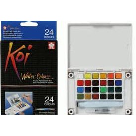 

HOT SALE Sakura Koi Water Colors Pocket Field Sketch Box 24 warna