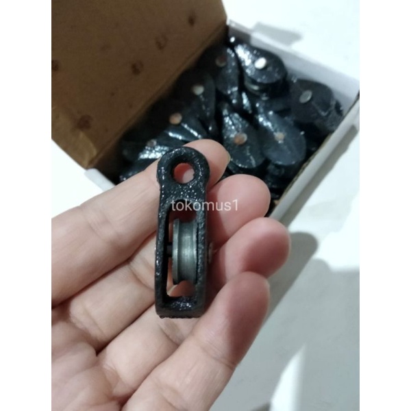 KATROL KEREKAN SANGKAR BURUNG KEREKAN BENDERA MINI PULLEY 3/4 INCHI KATROL BESI