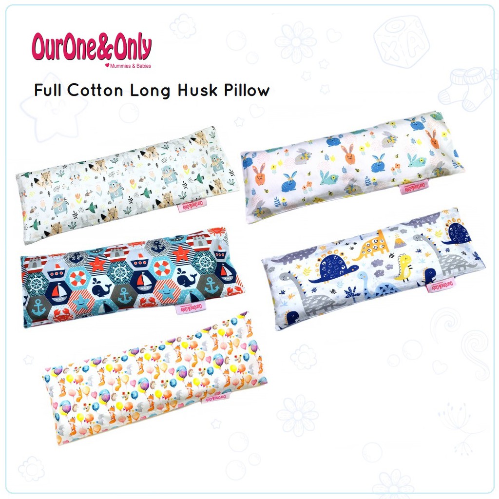 OurOne&amp;Only Full Cotton Buckwheat Husk Pillow Long | Bantal Bayi