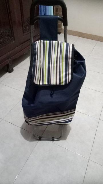Shopping Trolley Bag Tas Belanja Dengan Roda Ber Motif.troli Belanja Warna. Troli Barang Kuat