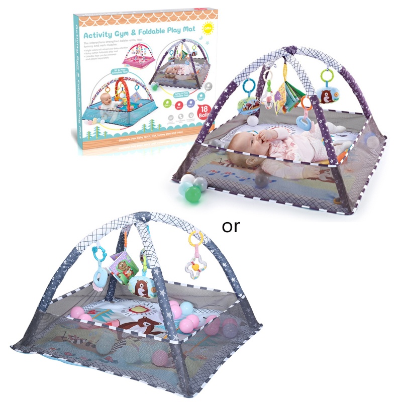 Mary Kick &amp; for Play Gym for Play Mat Mainan Bayi Fitness Rattle Bridge Tummy for Time Mat Baby Teether &amp; Matras Empuk Untuk Ne