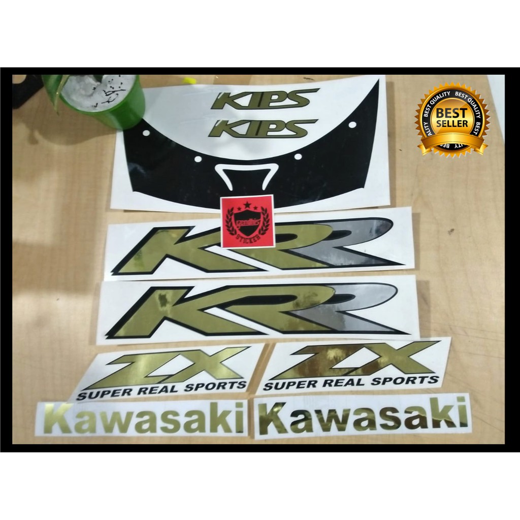 striping ninja KRR ZX 150 / Striping Kawasaki Ninja KRR gold
