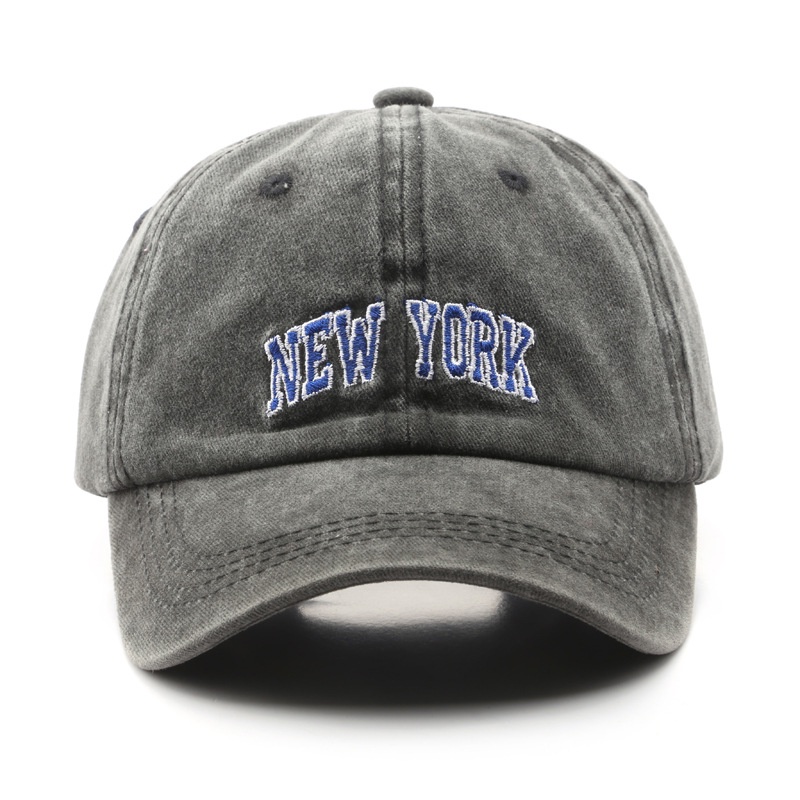 HATSAVENUE-234 Baseball Cap Model Wash Denim Luntur Lembut Bordir New York