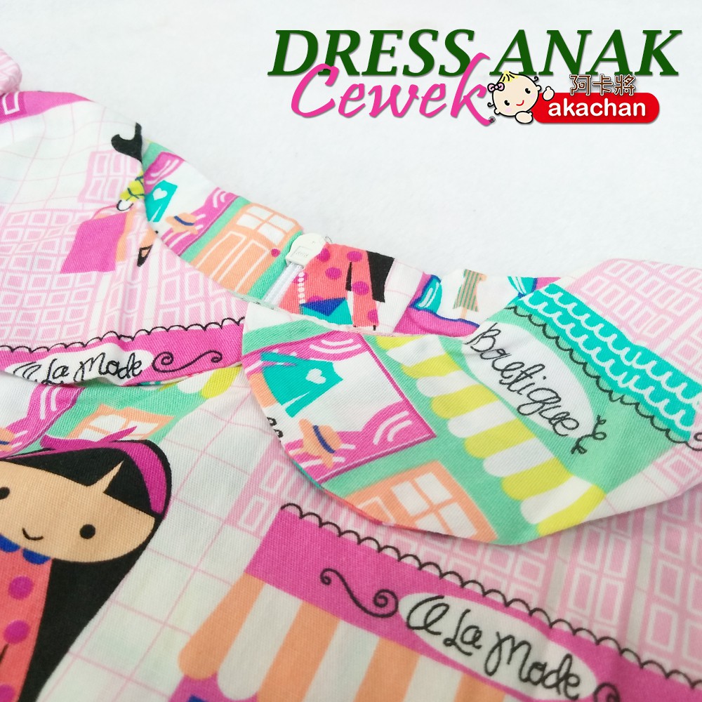 Size XS s/d L - CUTE DRESS KIDS - Dress Anak Cantik Lucu Katun Jepang - Japan Design Katjep