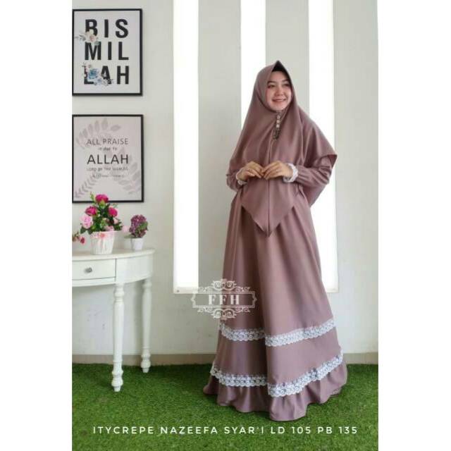 Gamis set khimar NAZEEFA ORI FFH