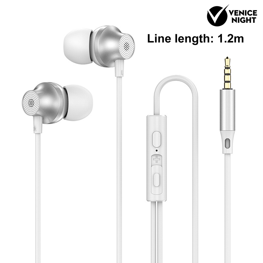 (VNEP) (Berkabel) Headset Earphone Earbuds Musik Stereo Noise Reduction Dinamis Portable Jack 3.5mm