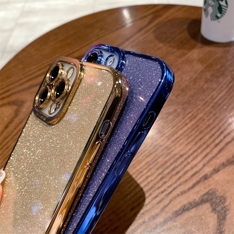 Soft Case Desain Mata Malaikat Aksen Glitter Untuk IPhone 11 12 13 Pro Max