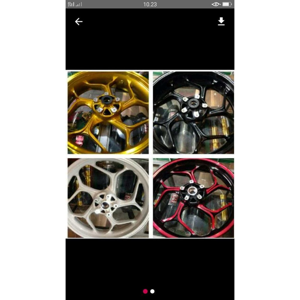 Velg.pelek Axio Tapak lebar Cb 150 dan Cbr.Megapro new Lebar 3 & 4,5