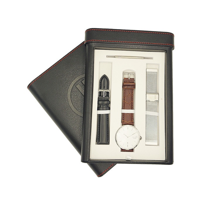 Jam Tangan Pria Condotti Alcantara CN6136-SG01 Box Set