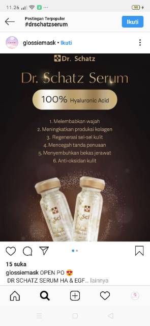 Dr.Schatz SERUM Made in Switzerland (serum EGF dan serum HA)