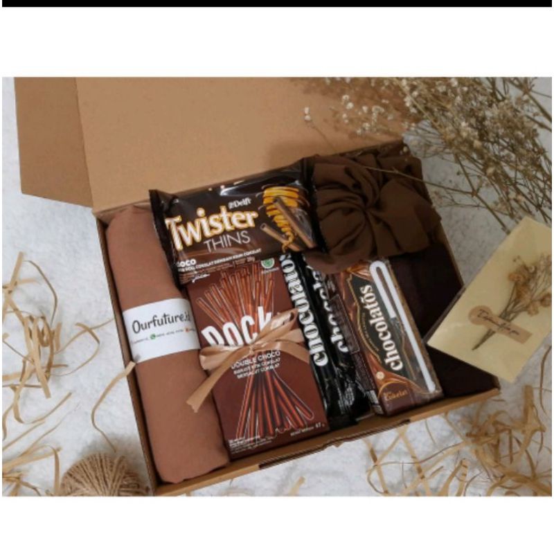 

Hampers jilbab mix Snack special Gift