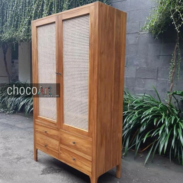 Lemari minimalis lemari rotan, lemari antik, lemari retro, lemari jati Chocoart jepara, kabinet jati