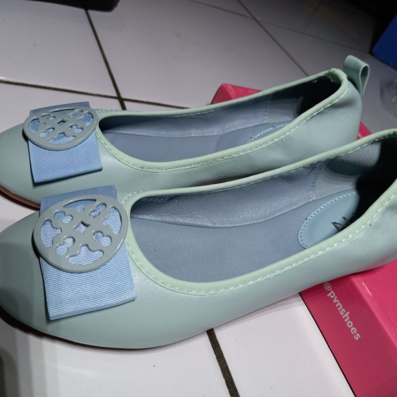 PVN Flat Shoes Wanita Mint
