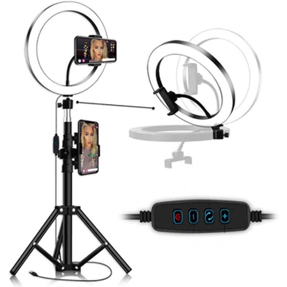  Lampu  Ring Led  Ukuran  26cm 10 Dengan Tripod Adjustable 