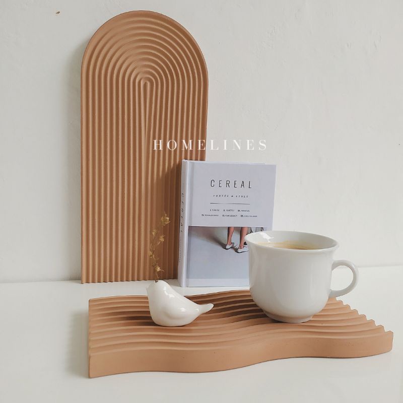 Arch Tray Aesthetic | Baki Properti Foto | Korean Coaster | Nampan Korea- Tatakan Gelas | Home Desk Decor