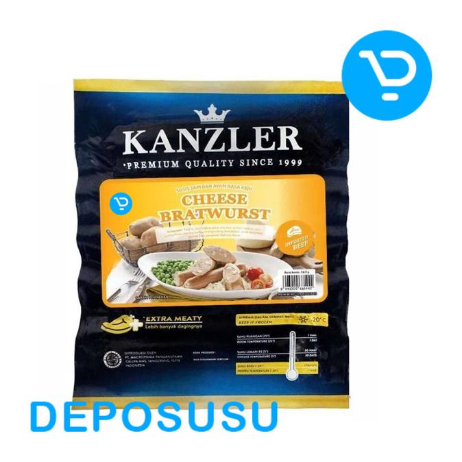 

windytriastuti13 Sosis Kanzler CHEESE BRATWURST 360gr isi 5 TERLARIS TERPERCAYA ORIGINAL