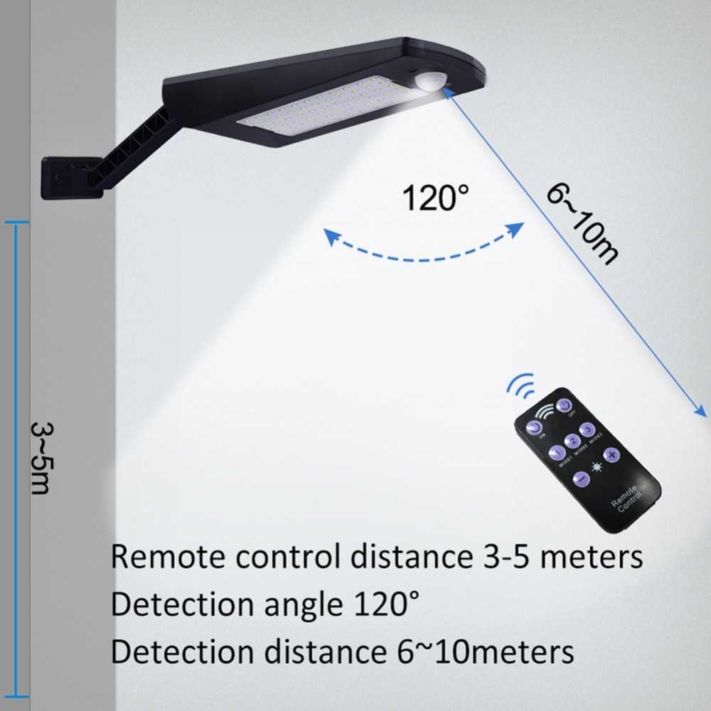 Alloet Lampu Taman Solar Power Sensor Gerak Waterproof 66 LED - LE66