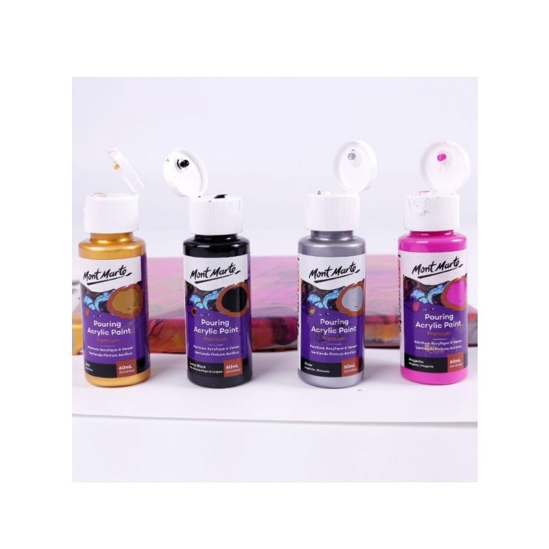 

MONT MARTE POURING ACRYLIC PAINT 1 SET 4 Pcs x 60ml - COSMIC SERIES / CAT AKRILIK